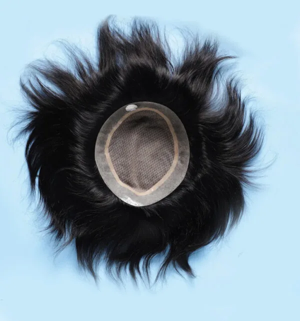 ORIGINAL Miraj Hair Patch with Real Human Hair, 7D Skin Base, Invisible Scalp, Authentic Luxury Men's Toupee. - Image 5
