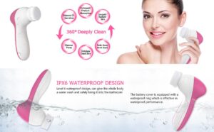 Best Facial Massager 5 in 1 for Men & Women , Multifunctional Beauty Care Brush, Relex face muscles, Grwo The white celse.