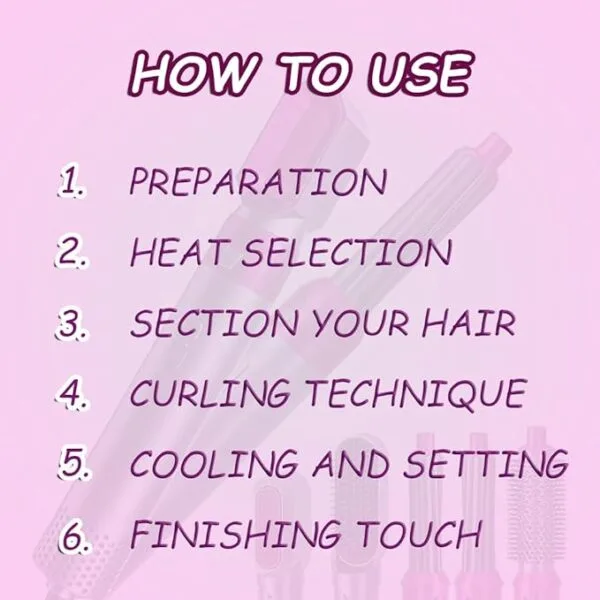 Sttela care 1000 watt 5-in-1 Functionality Hair Styler Curler Brush, curling, straightening, volumizing, and brushing  For Women. with 1 year warunty. - Image 5